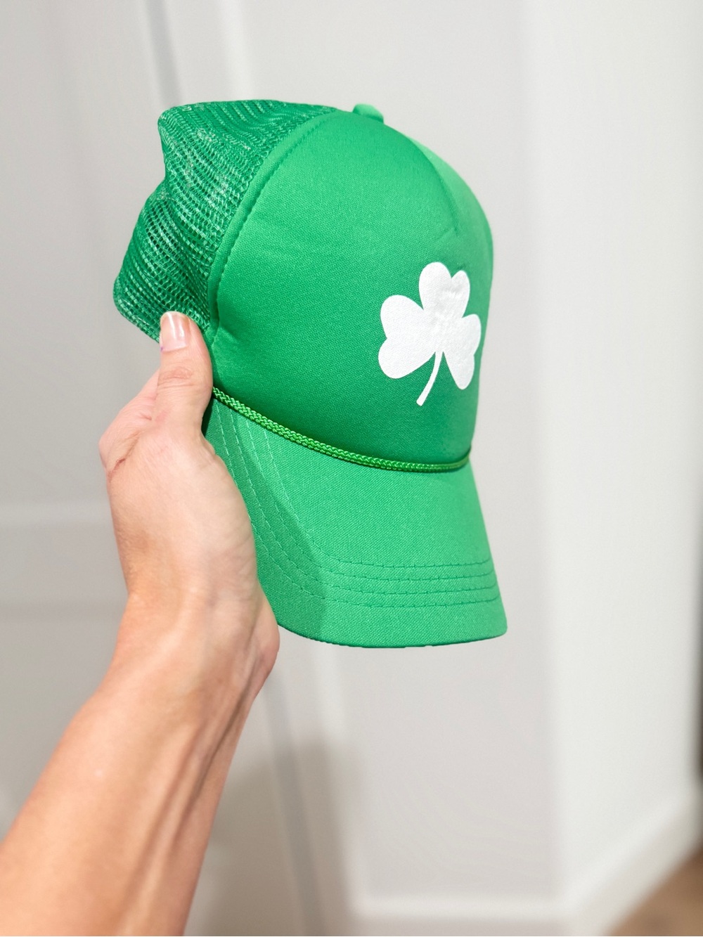 Green Shamrock Trucker Hat - St. Patrick's Cap
